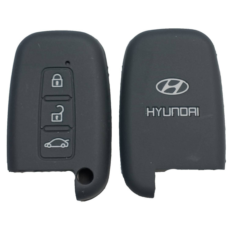 Чехол силиконовый смарт ключа HYUNDAI 3 кнопки (с лого)