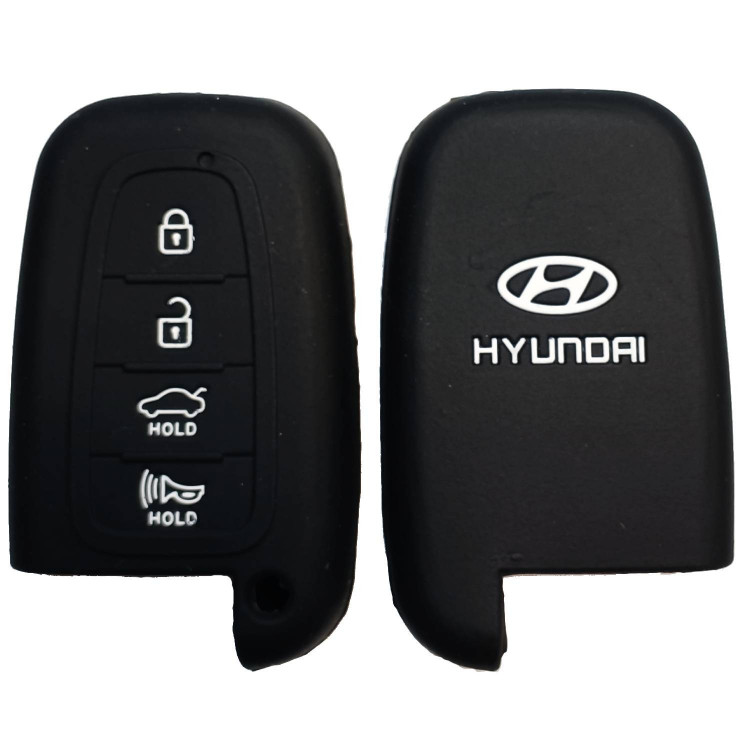 Чехол силиконовый смарт ключа HYUNDAI 3+1 кнопки (с лого)