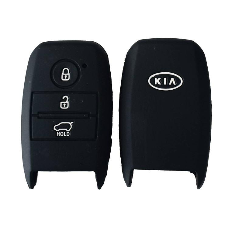 Чехол силиконовый смарт ключа KIA 3 кнопки (с лого)