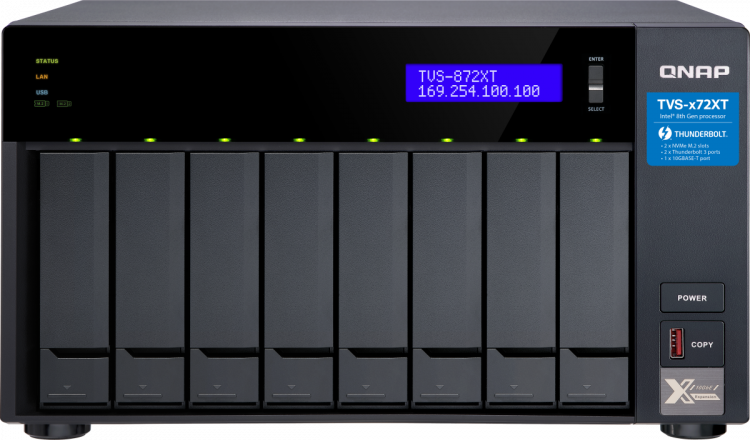 Сетевое хранилище без дисков QNAP TVS-872XT (TVS-872XT-i5-16G)
