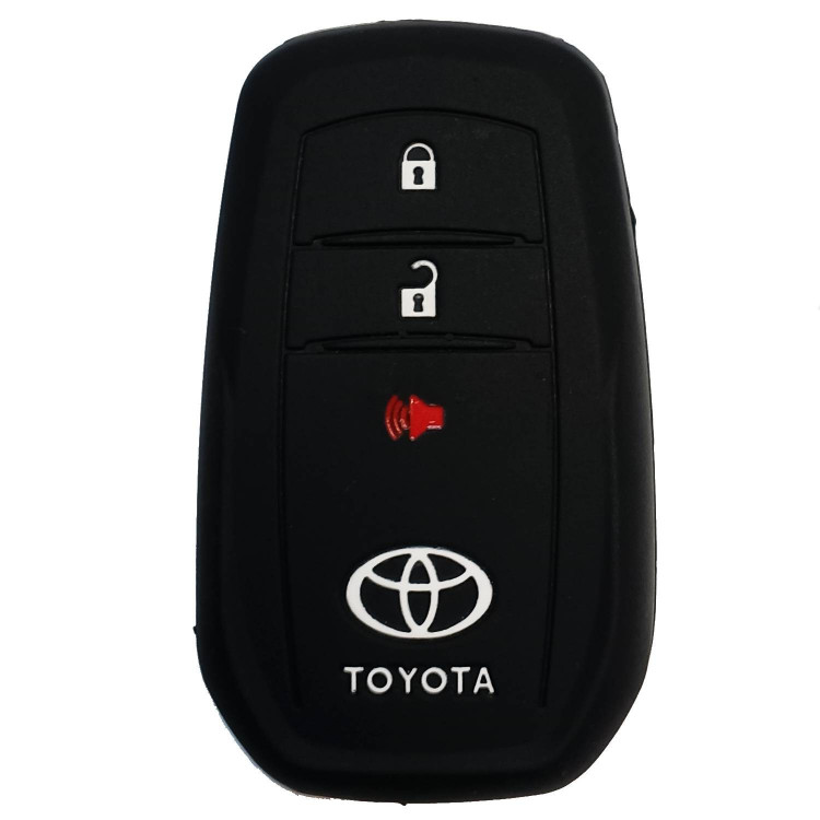 Чехол силиконовый смарт ключа TOYOTA 2+1 кнопки (с лого)