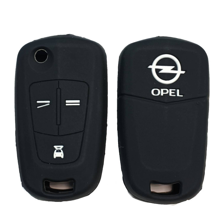 Чехол силиконовый выкидного ключа OPEL 3 кнопки (с лого)