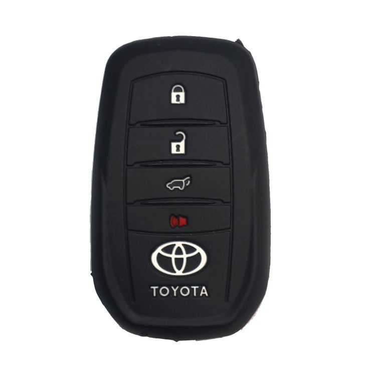 Чехол силиконовый смарт ключа TOYOTA 3+1 кнопки (с лого)
