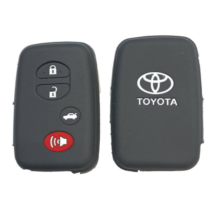 Чехол силиконовый смарт ключа TOYOTA 3+1 кнопки (с лого)