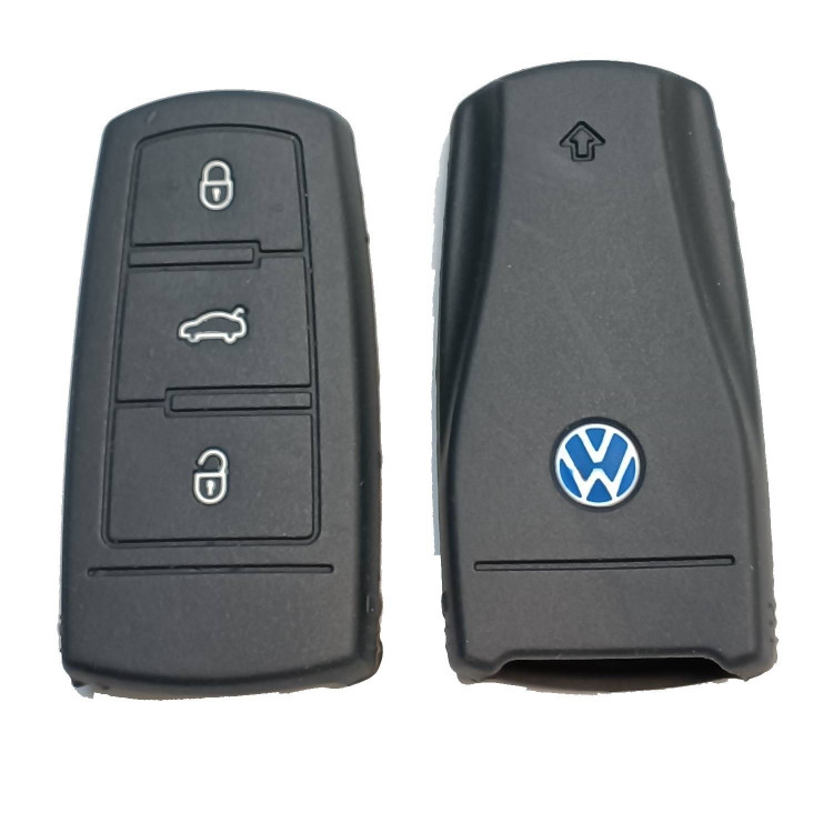 Чехол силиконовый смарт ключа VOLKSWAGEN 3 кнопки (с лого)