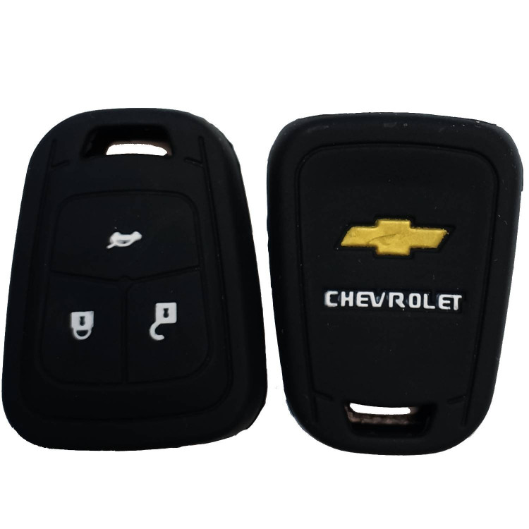 Чехол силиконовый невыкидного ключа CHEVROLET 3 кнопки (с лого)