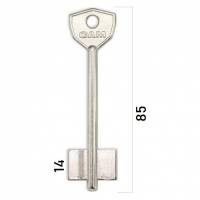 Заготовка дверного ключа Сам-3 SAM3D 85*22,4*14,3 мм