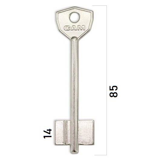 Заготовка дверного ключа Сам-3 SAM3D 85*22,4*14,3 мм