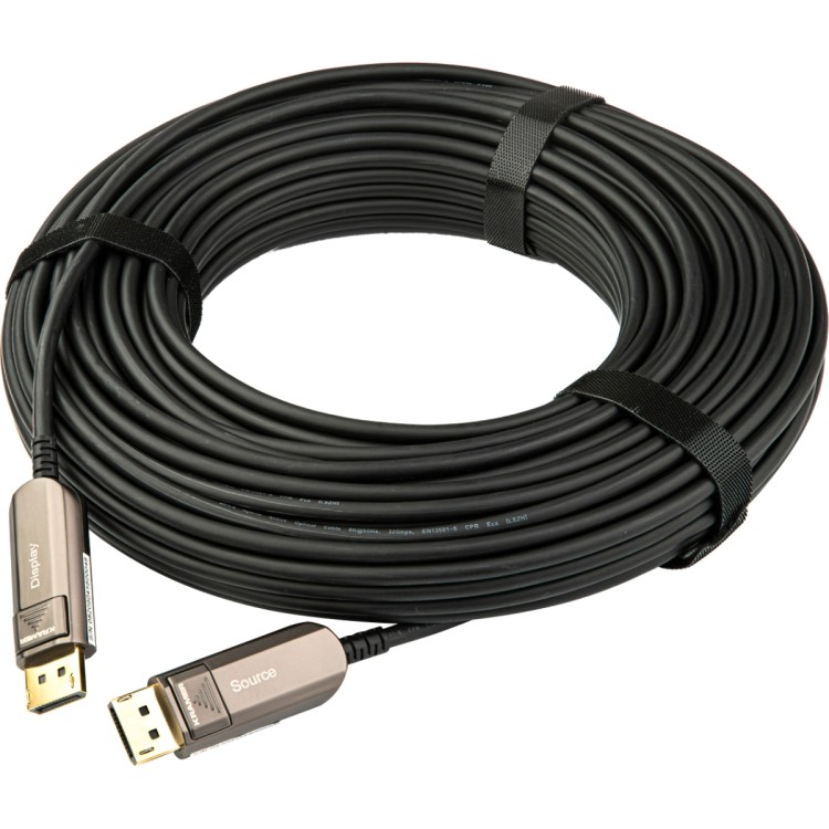 Малодымный активный оптоволоконный кабель DisplayPort 1.4 с поддержкой 8K@60, 100 м Kramer CLS-AOCDP/UF-328
