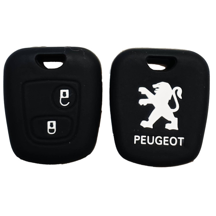 Чехол силиконовый невыкидного ключа PEUGEOT 2 кнопки (с лого)