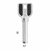 Заготовка вертикального ключа MCM 38 мм 2 паза КНР