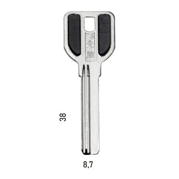 Заготовка вертикального ключа MCM 38 мм 2 паза КНР