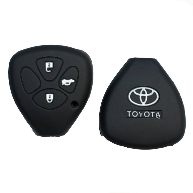 Чехол силиконовый невыкидного ключа TOYOTA 3 кнопки (с лого)