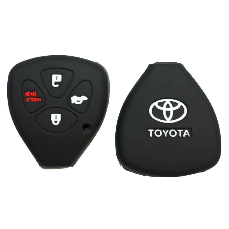 Чехол силиконовый невыкидного ключа TOYOTA 3+1 кнопки (с лого)