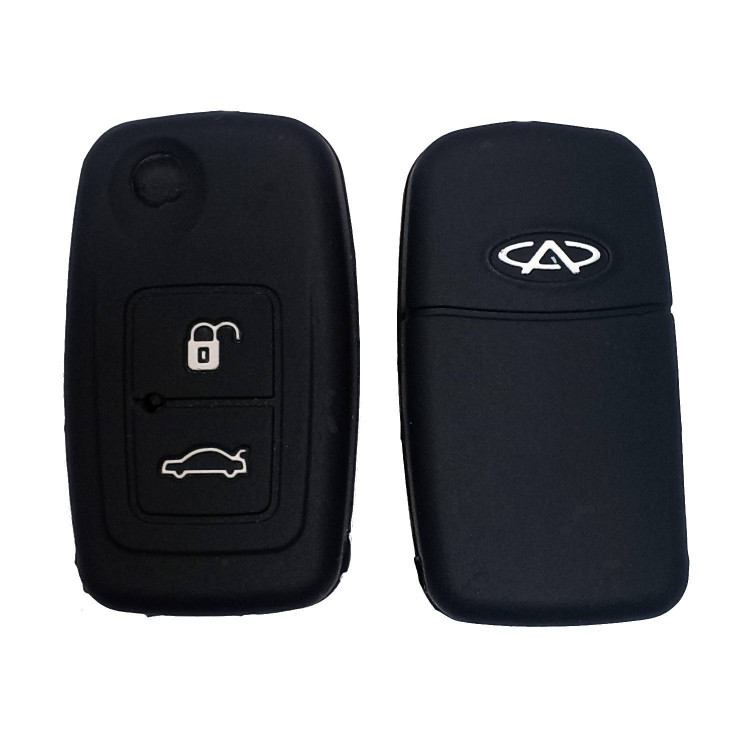 Чехол силиконовый выкидного ключа CHERY 2 кнопки (с лого)