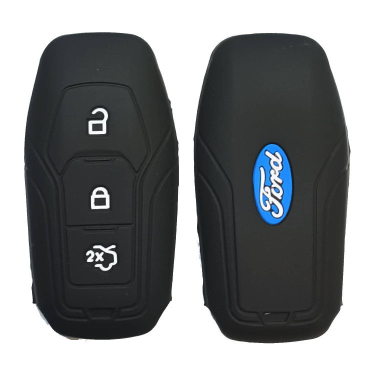 Чехол силиконовый смарт ключа FORD 3 кнопки (с лого)