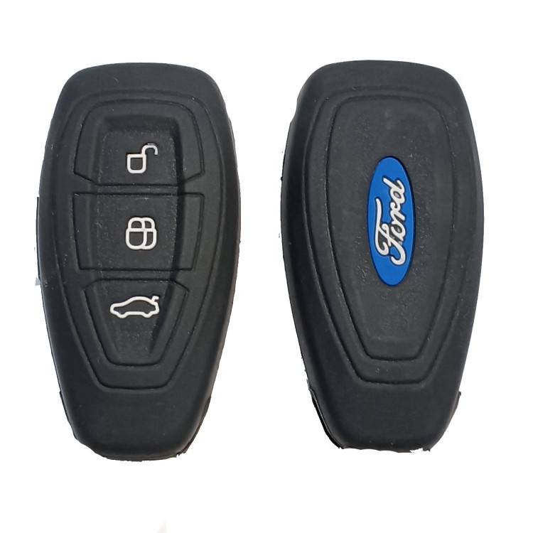 Чехол силиконовый смарт ключа FORD 3 кнопки (с лого)